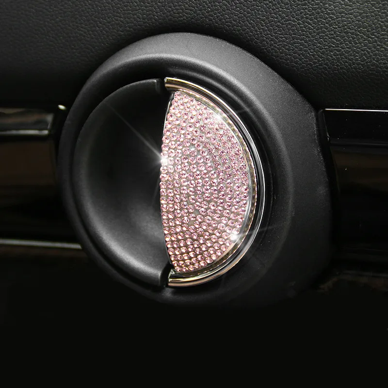 Блестящая наклейка на дверную ручку салона автомобиля с кристаллами для Mini Cooper F54