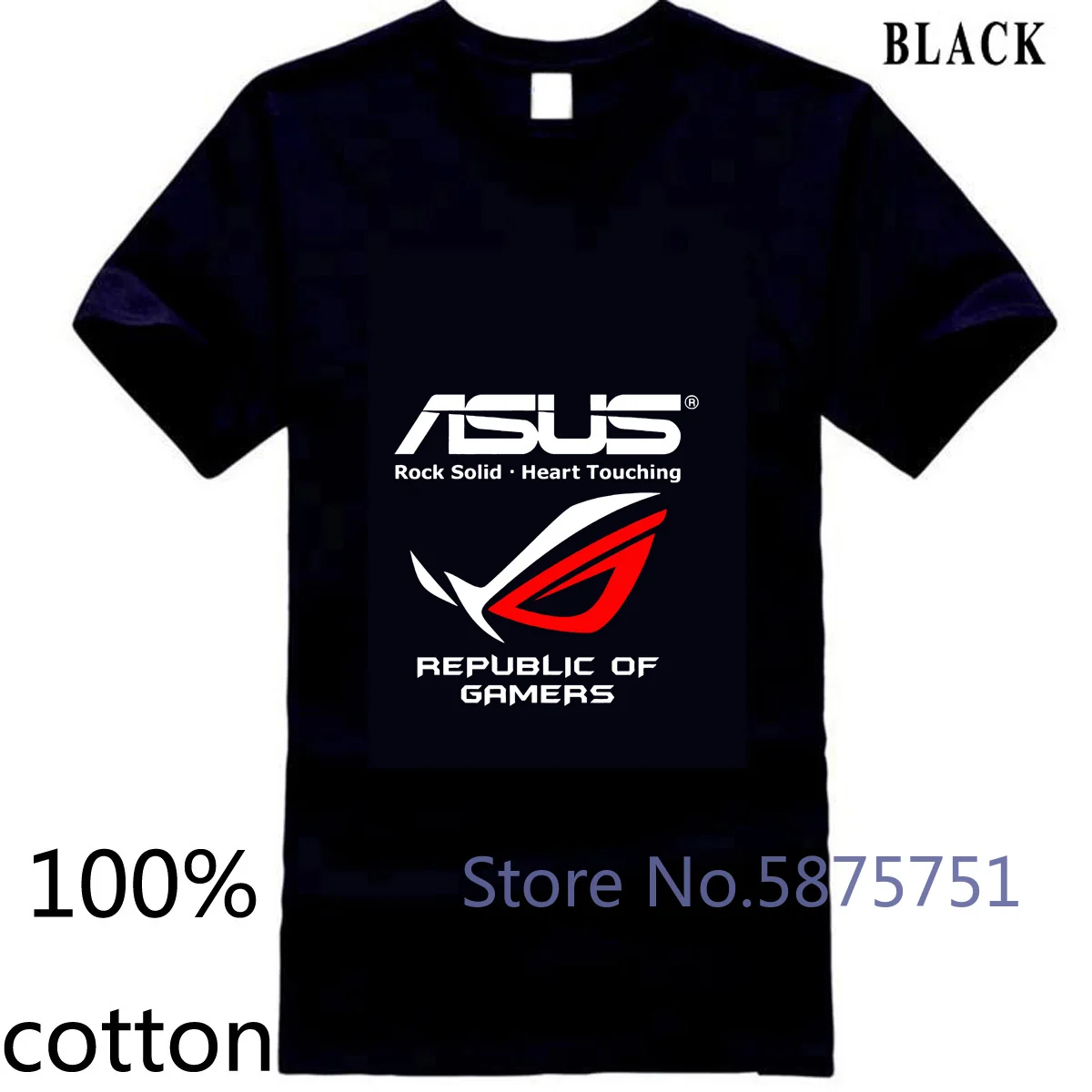 Мужская хипстерская футболка ASUS ROG AMD INTEL NVIDIA унисекс топы футболки из 100% хлопка 3XL