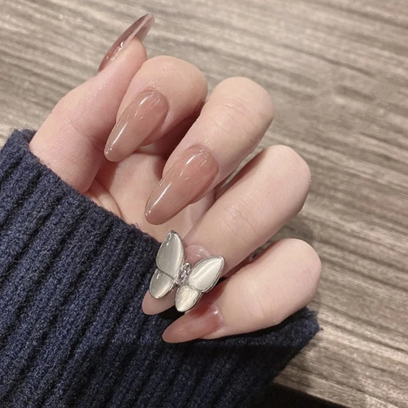 24 шт. свадебные ногти с клеем|Накладные ногти| |