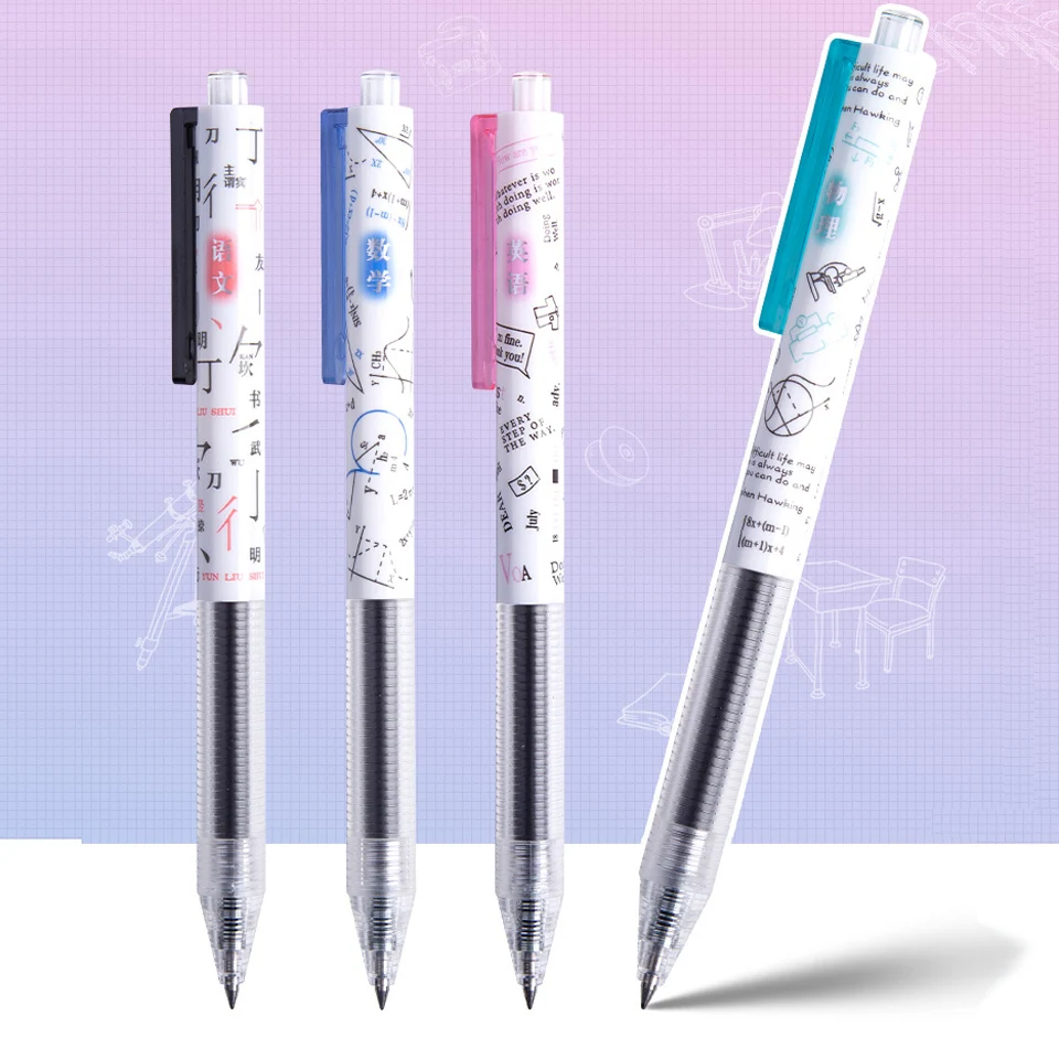 

Gel Pen 0.5mm New Quality Creative Neutral Pen Black/Blue Ink Gel ink Pen Writing Smooth Office School Stationery Gift Pens 3pcs