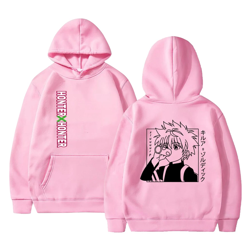 

Kawaii Japanese Anime Hunter X Hunter Hoodies Men Funny Cartoon Hisoka Morow Graphic Harajuku Tops Killua Sweatshirts Male