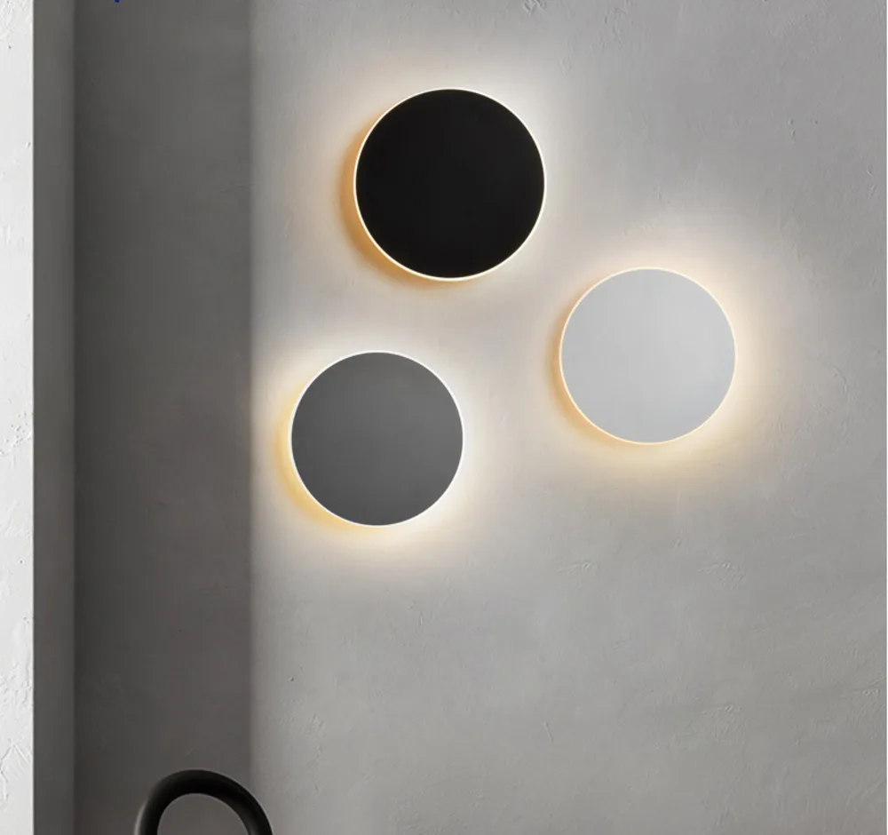 

Round Touch Switch LED Wall Lamps For Corridor Bedroom Bedside Indoor Lighting Fixtures Lustres Luminaire Modern Aisle Lights