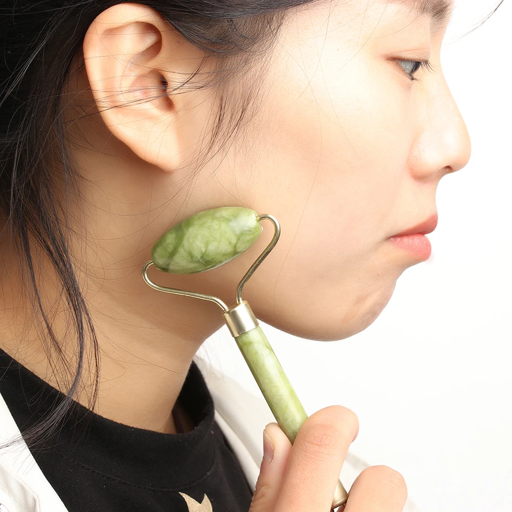 Массажный ролик для головы лица Нефритовое устройство похудения тела шеи и
