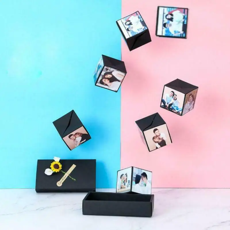 

Creative DIY Bouncing Toy Box Valentine's Day Surprise Small Box Commemorative Album Explosion Photo Gift Craft T9M8