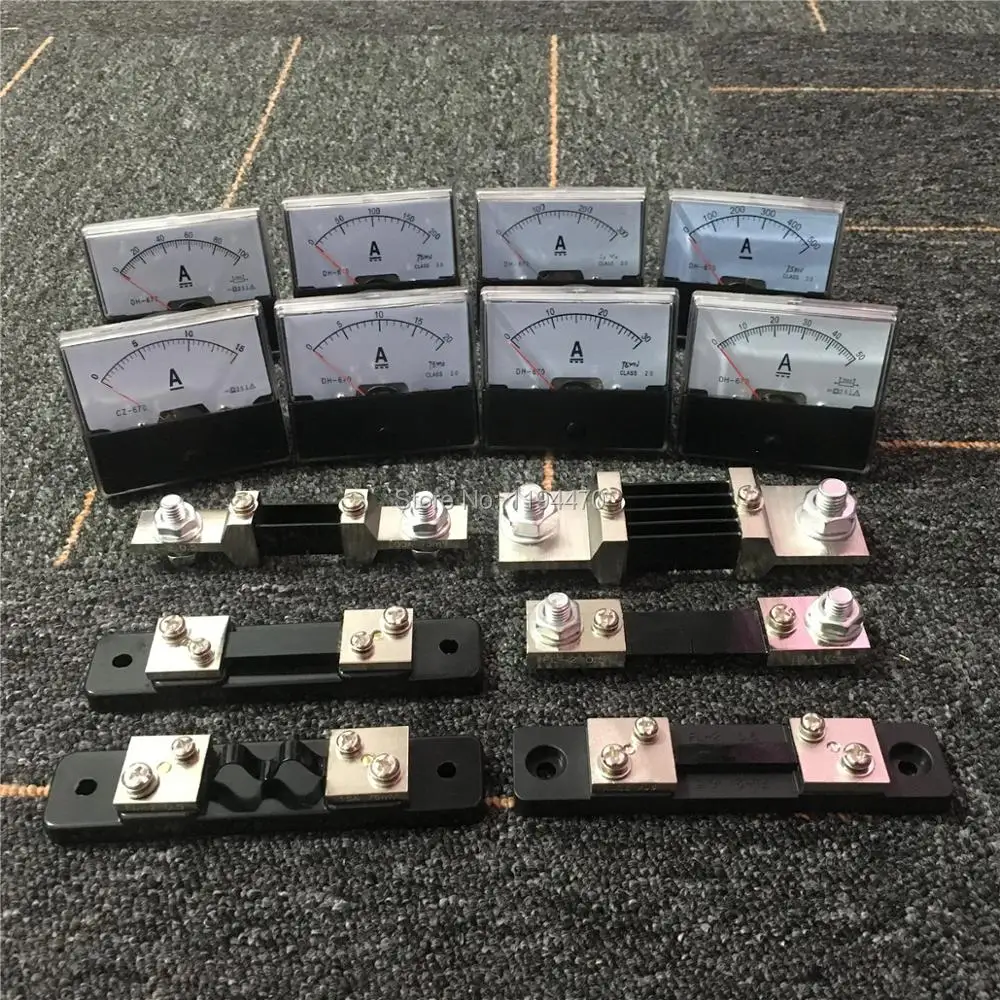 DH670 аналоговая Amp Панель измеритель тока Амперметр Механическая указка DC 20A 30A 50A
