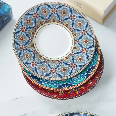 Роскошная кофейная чашка с блюдцем в марокканском стиле набор золотой ручкой для