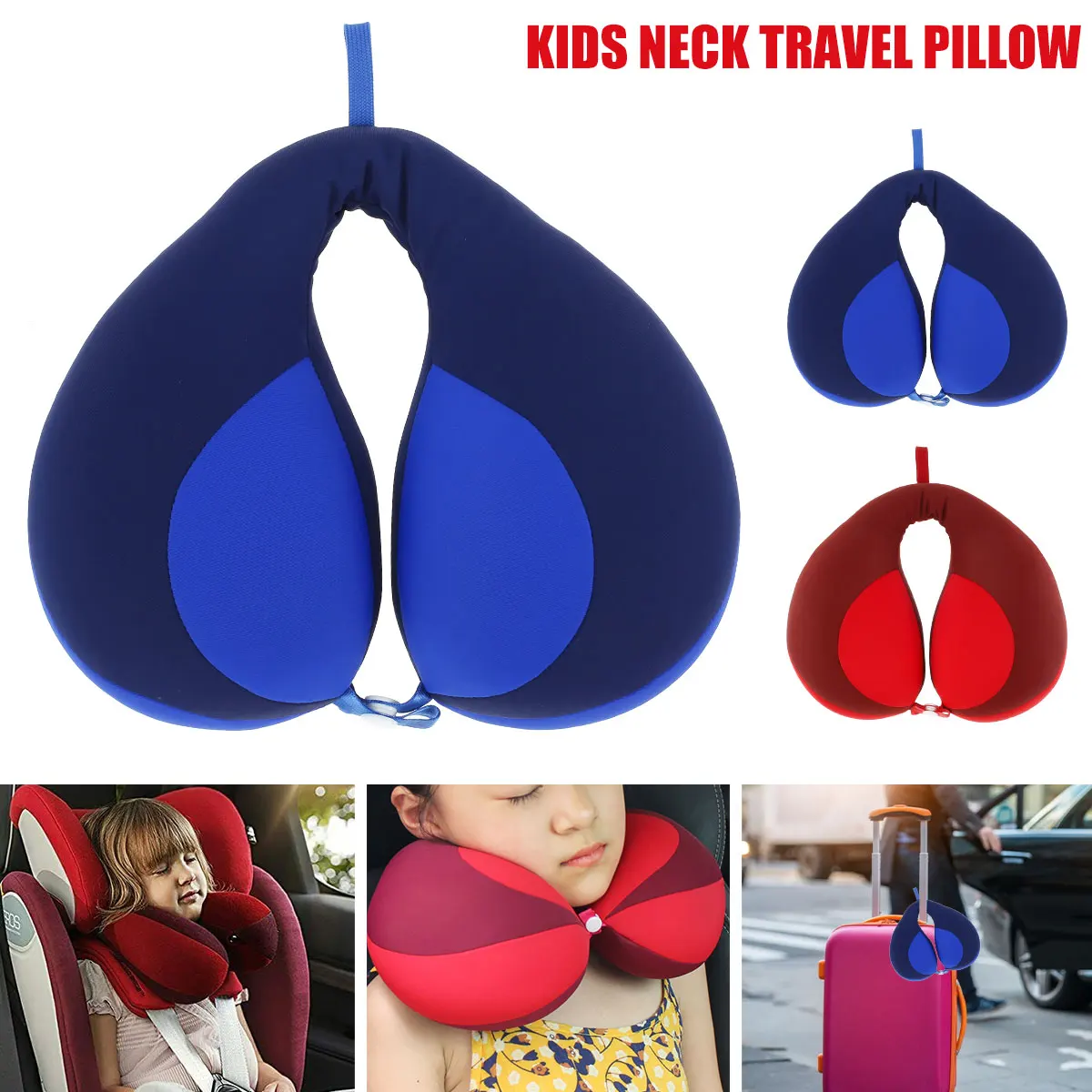 

U-Shaped Pillows for Child Children's Travel Pillow 360 Degree Head Neck Support for Comfortable Sleep Pillow on Car