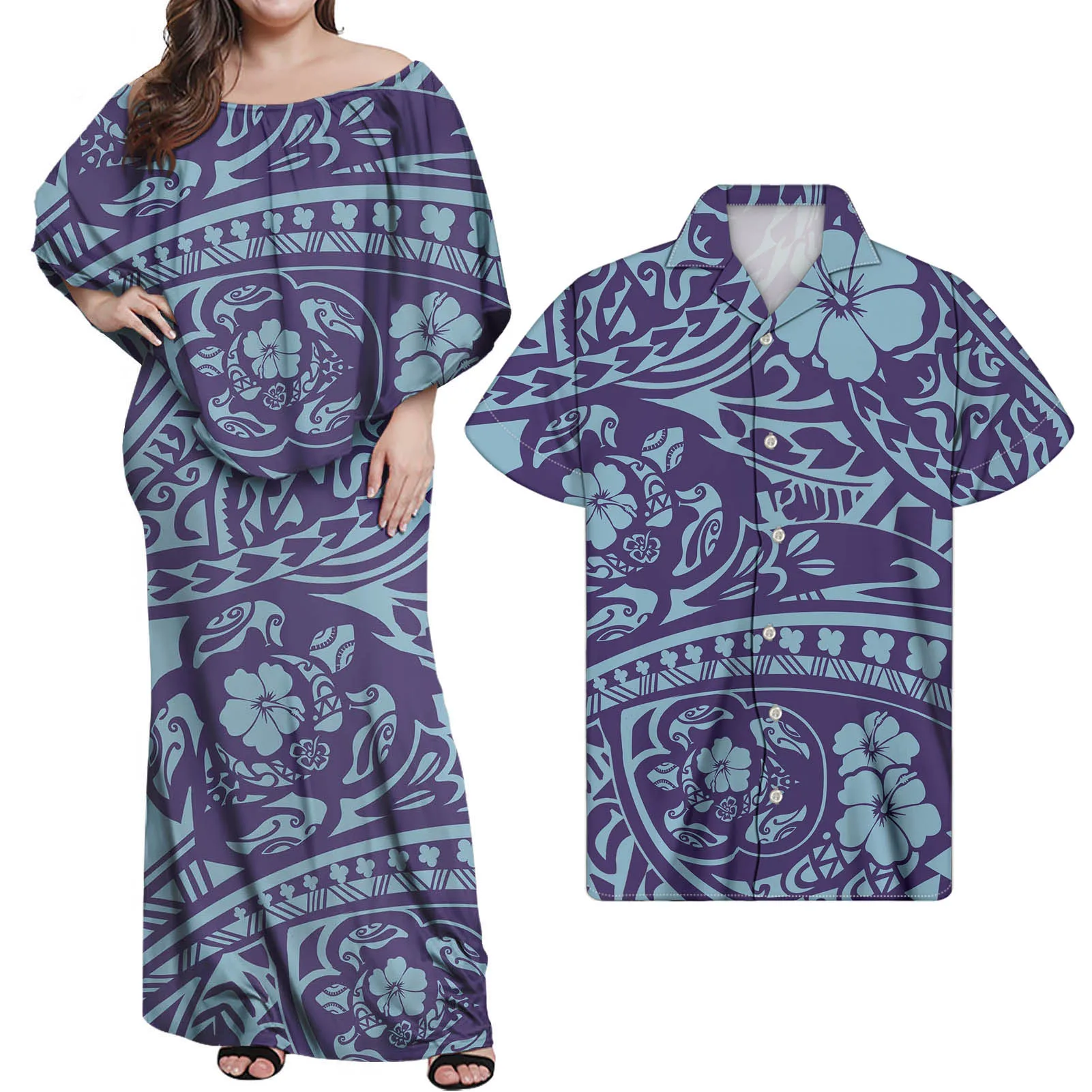 

Hycool полинезийское этническое Гавайский Цветочный узор свадебное вечернее платье Элегантные дешевые юбки африканская одежда для пар