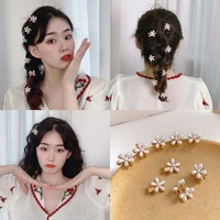 5pcsset mini pearl hair claws for women korean small flower clips fashion hair accessories girls hairpins wedding headwear 2021