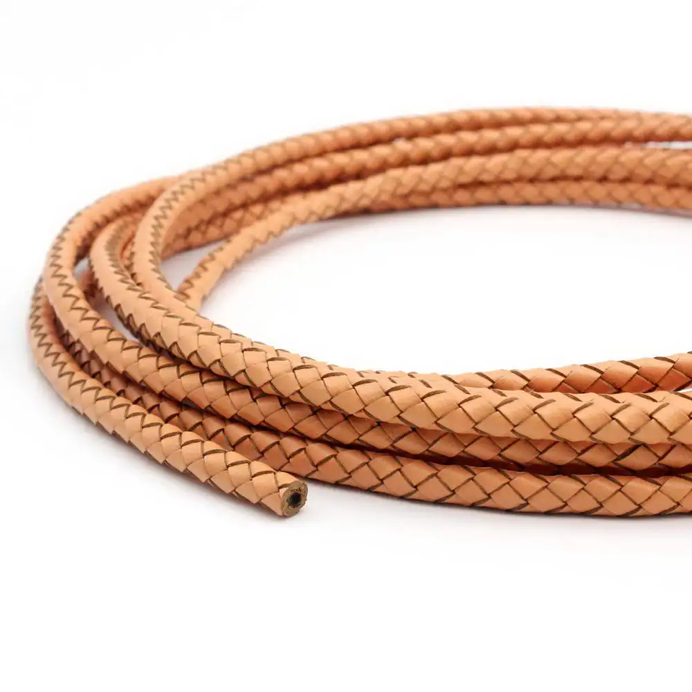 

Aaazee 1 ярд 5 мм круглый коралловый Плетеный Боло Кожаный ремешок плетеный шнур для DIY браслетов ювелирных изделий