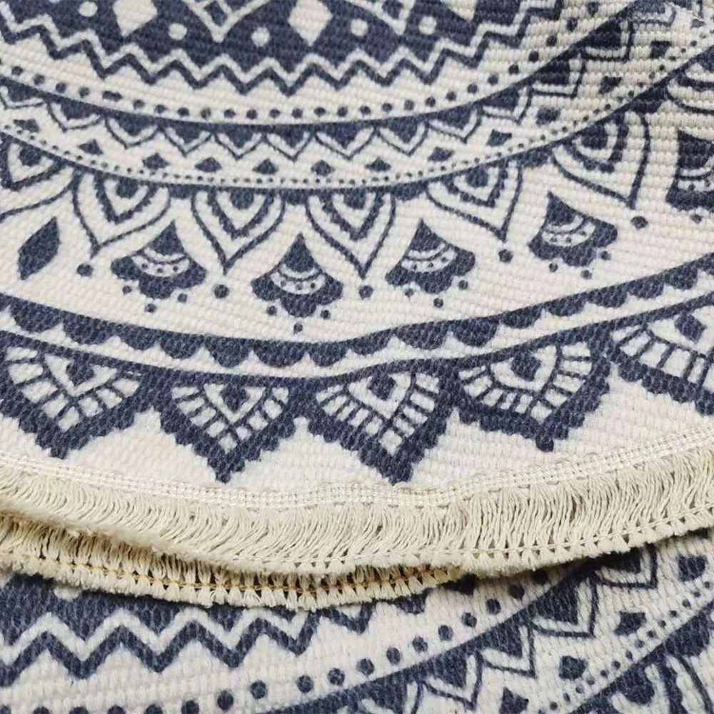 Богемный круглый хлопковый льняной ковер скандинавские Нескользящие напольные