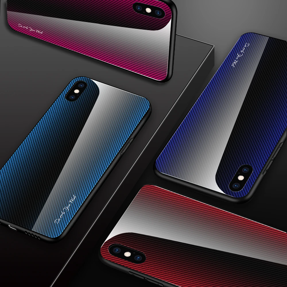 Чехол для IPHONE 12 pro/11PRO/XS MAX/XR градиентный стеклянный чехол SE 2020/678 Plus 50 шт.|Бамперы| |
