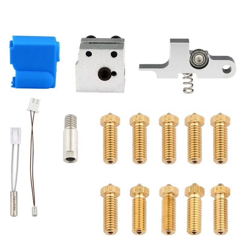 

B2EF 3D Printer Thermal Heating Tube Throat Kit Nozzle Silicone Sleeve 15pcs kit