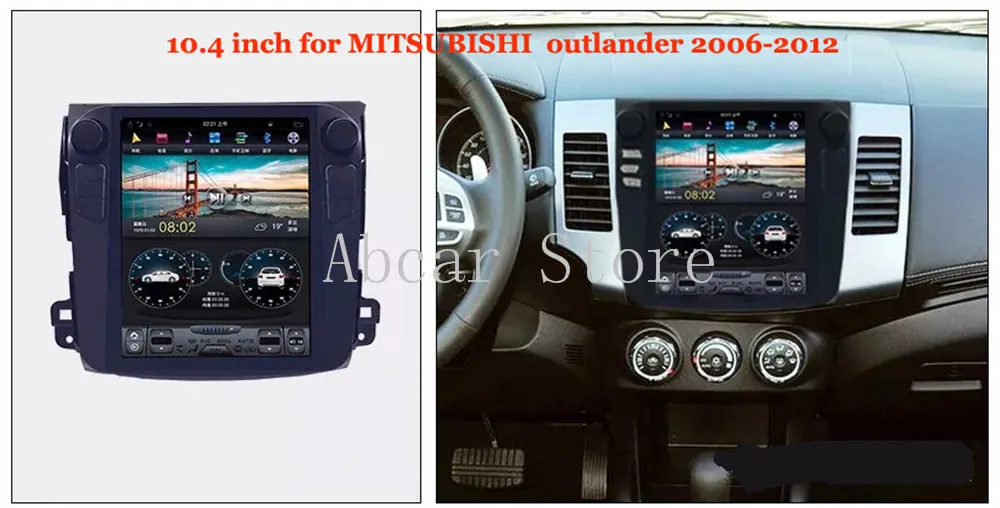 10 4 ''Tesla стиль Android 9 0 автомобильный dvd плеер GPS навигация для Mitsubishi Outlander 2006 2012