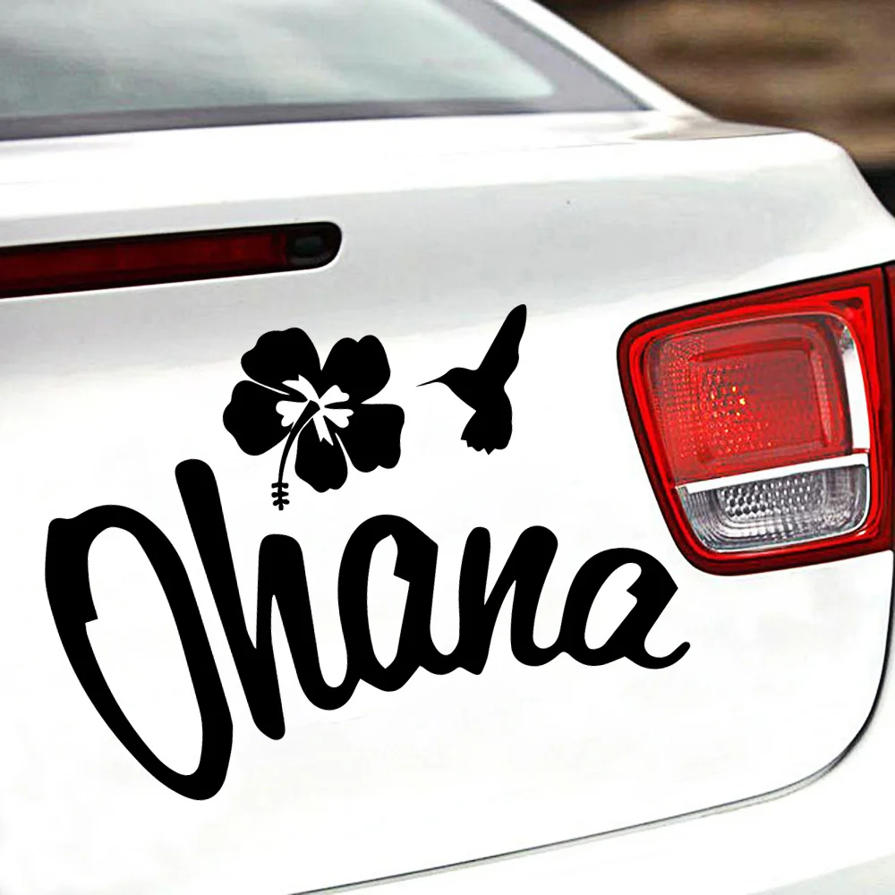 

Vinyl Ohana Car Stickers s Decal Weatherproof Auto Styling toon KK16*12cm