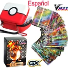 Карты Pokemon в испанском стиле, 50-100 шт., GX VMAX V VmaxTrainer, энергетические Сияющие карты, игра Castellano, карты Pokemon Espaol, игрушка