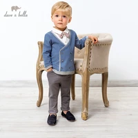 db17689 dave bella spring baby boys casual removable bow clothing sets kids fashion long sleeve sets children 2 pcs suit