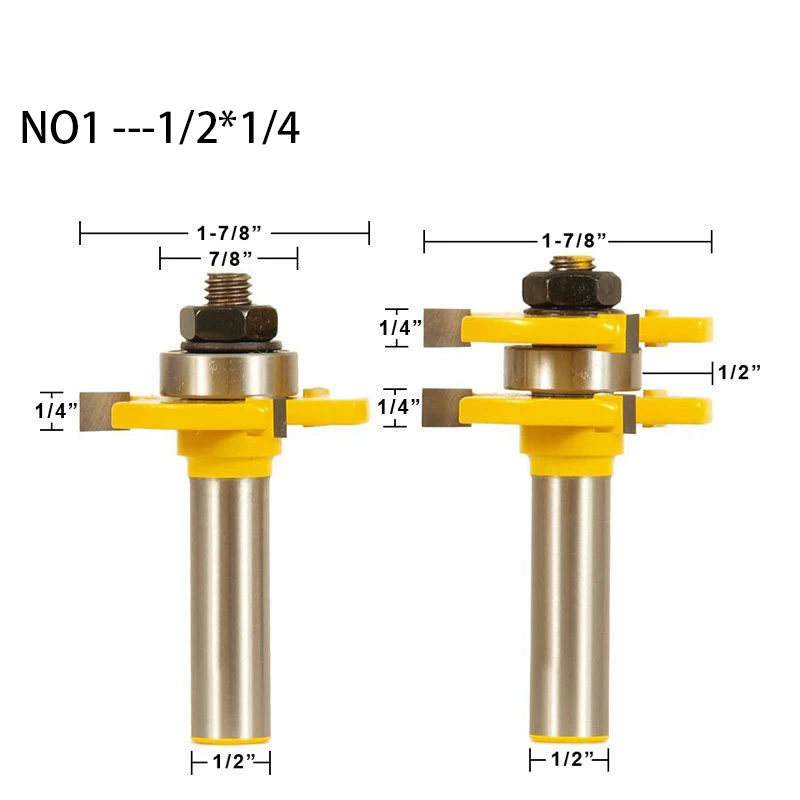 2 шт. набор фрез для работ по дереву 1/4 дюйма|Фреза| |
