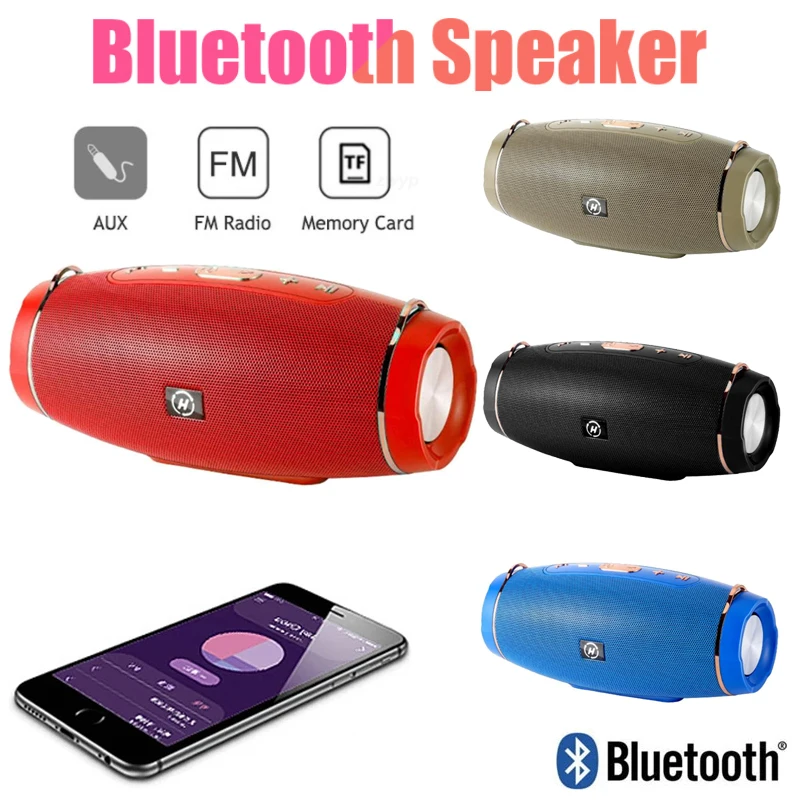 Новый Портативный многоцветный беспроводной сабвуфер колонка USB/TF/FM радио