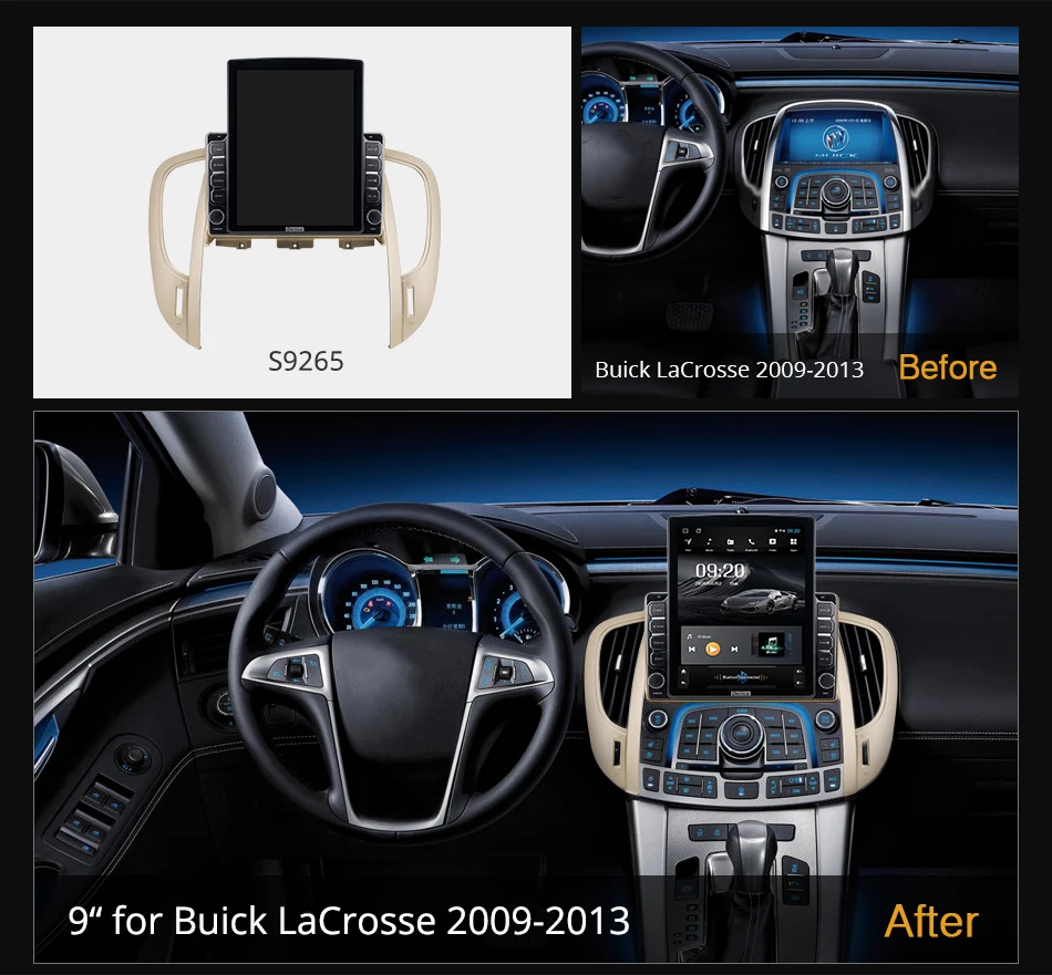 Автомобильный радиоприемник Nano Vertical Ownice Android 10 0 2din для Buick LaCrosse 2009-2013