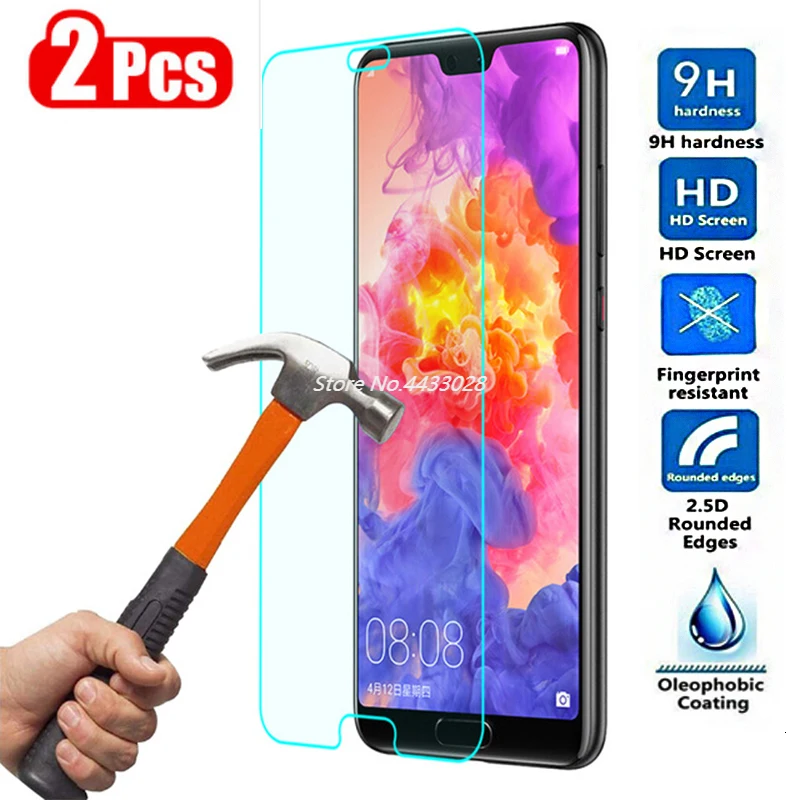 2Pcs Tempered Glass For Huawei Mate 20 Lite P20 Pro Protective Glas Screen Protector On Mate20 20lite P P20lite P20pro 20pro | Мобильные