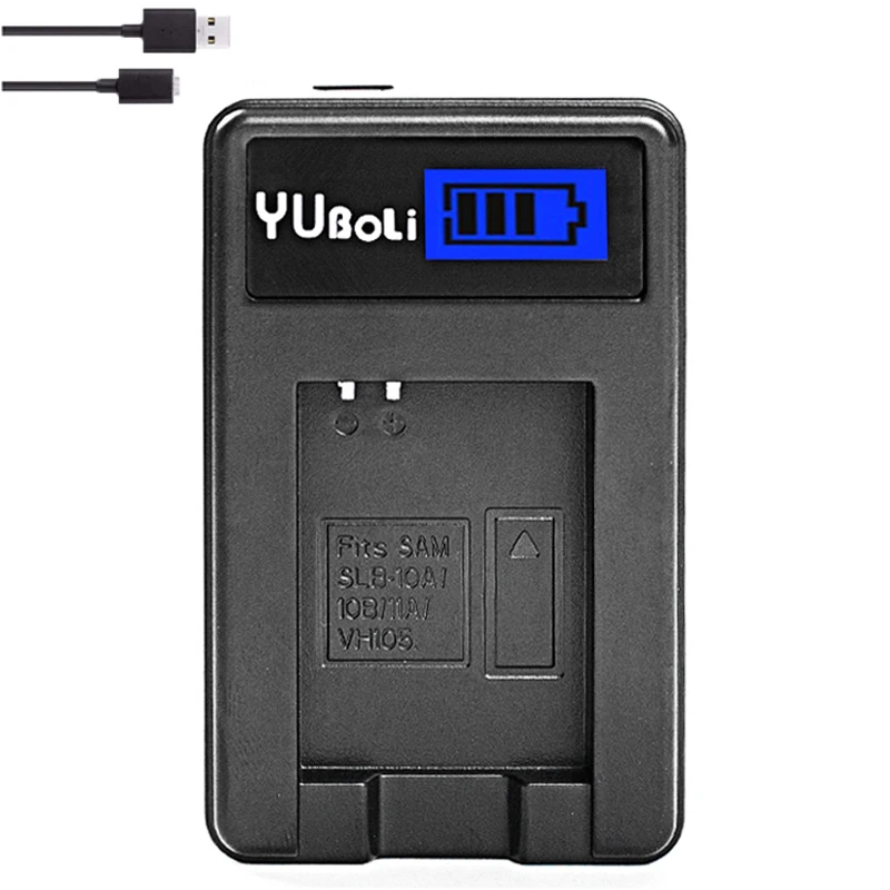 YUBOLI 1050 мА/ч SLB 10A SLB10A батарея + ЖК дисплей USB зарядное устройство для Samsung HMX U10 U100 SL720