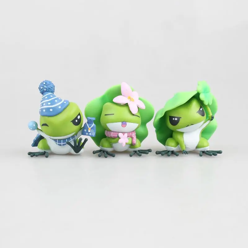 4 шт./компл. Kawaii Travel Frog Game японская экшн-фигурка из ПВХ игрушки Симпатичные четыре