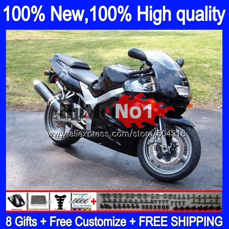 

Корпус для KAWASAKI ZX900 900CC ZX9R 94 95 96 97 75MC. 49 ZX 900 9 R 9R 900 CC ZX-9R 1994 1995 1996 1997 Обтекатели глянцевый черный
