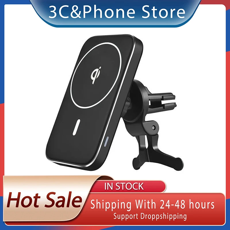 

15W Magnetic Wireless Car Charger Mount for iPhone 12 Pro Max Mini Magsave Fast Charging Wireless Charger Stand Car Phone Holder