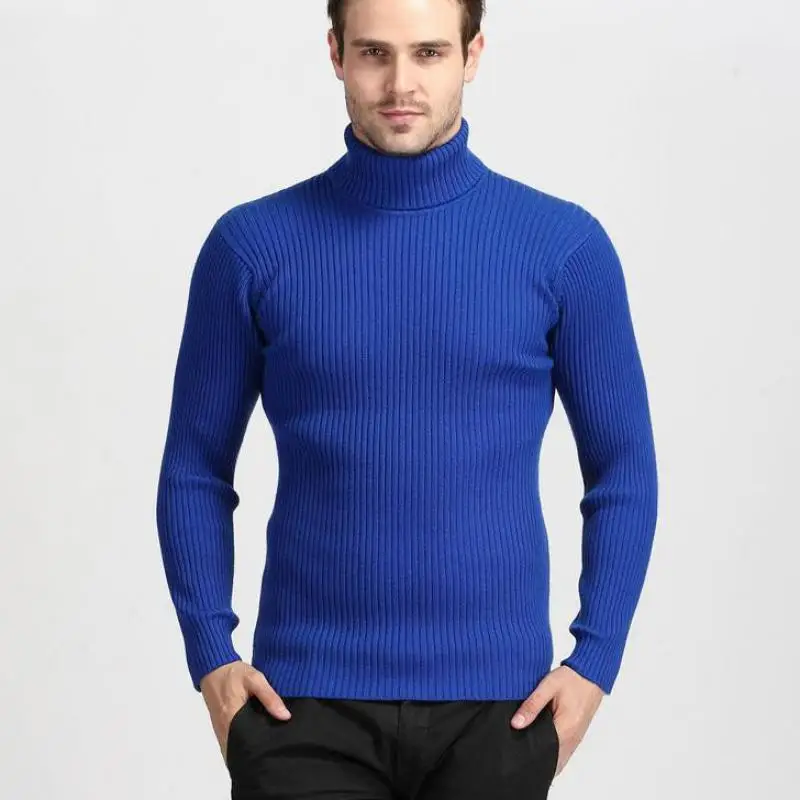 Зимние толстые теплые кашемировые Мужская водолазка мужские s свитера Slim Fit пуловеры мужские классические шерстяные трикотажные пуловеры Pull Homme