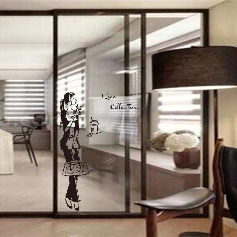 Виниловая скульптурная настенная наклейка художественная роспись молочный чай