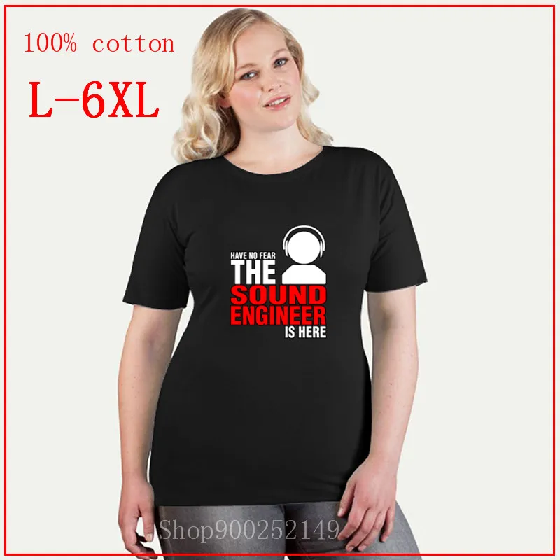 Женская футболка оверсайз с графическим принтом Have No Fear The Sound Engineer Is Here 4XL 5XL