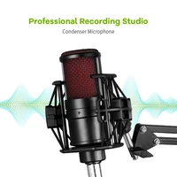 profession studio recording microphone 3 5mm condenser microphone for pc computer with stand shock mount mic for youtube gaming