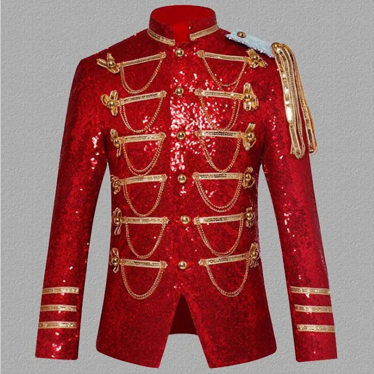 По сравнению с Размеры d 4XL Для Мужчин's стимпанк князь костюм в стиле милитари