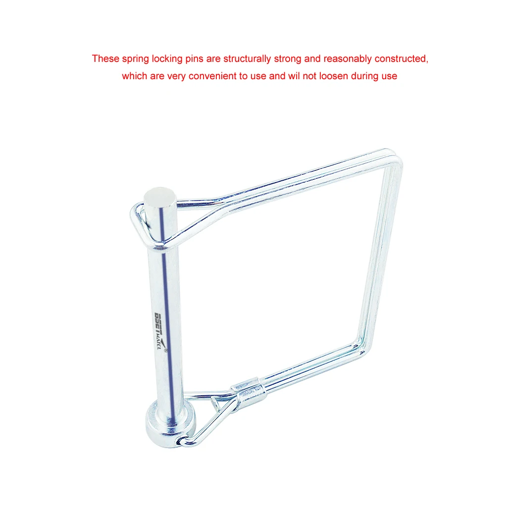 Spring Carbon Steel Square Shaft Locking Lock Pin Safety Coupler Retainer Farm Trailers Wagons Lawn Garden Auto Car Trailer |