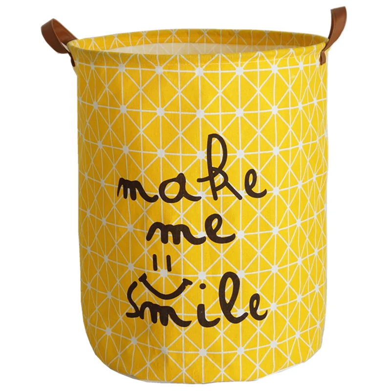 

Household Large Cloth Dirty Laundry Basket Toy Storage Bucket Cotton Linen Laundry Basket Foldable Waterproof Storage Basket