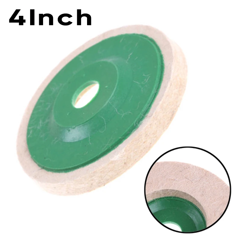 

4 Inch Wool Felt Buffing Polishing Wheel Pad Fits For 100 Angle Grinder Durable