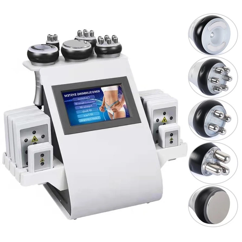 

40k ультразвуковая кавитационная липосакционная машина 6 в 1, лазерная липосакция, радиочастота, подтяжка кожи, массажер для лица, терапия с к...