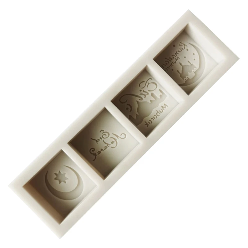 

Eid Mubarak Words Silicone Mold Fondant Mousse Cake Chocolate Decorating Mould R9UF