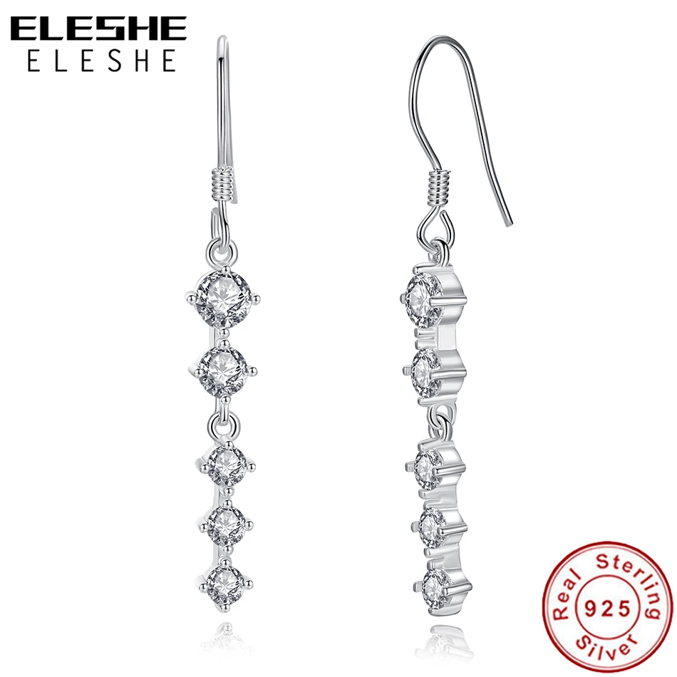 Женский роскошный кристалл ELESHE Длинная кисточка серьги подвески из