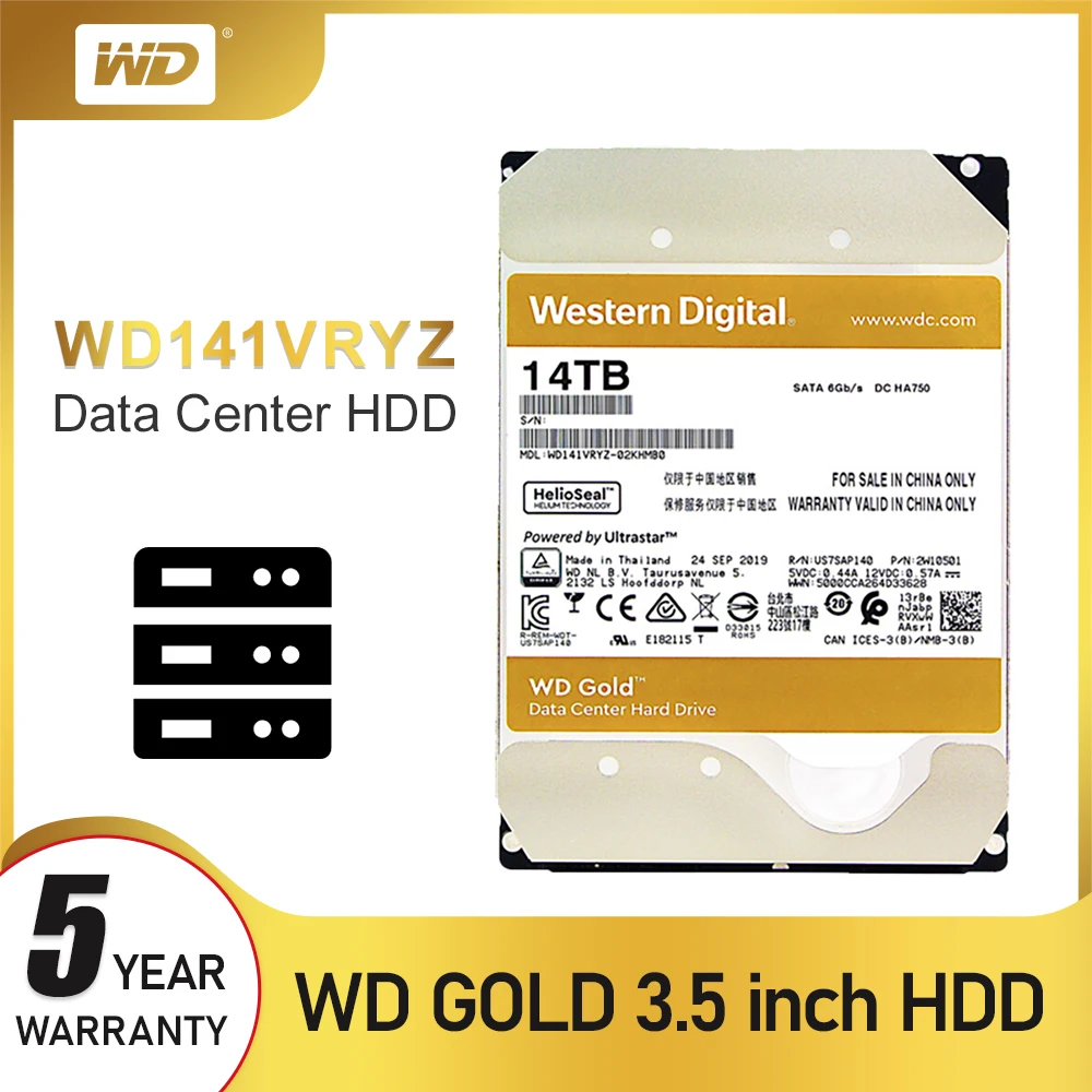 Внутренний жесткий диск WD Western Digital 2 ТБ Sata 3 5 дюйма 4 6/8/10/14 |