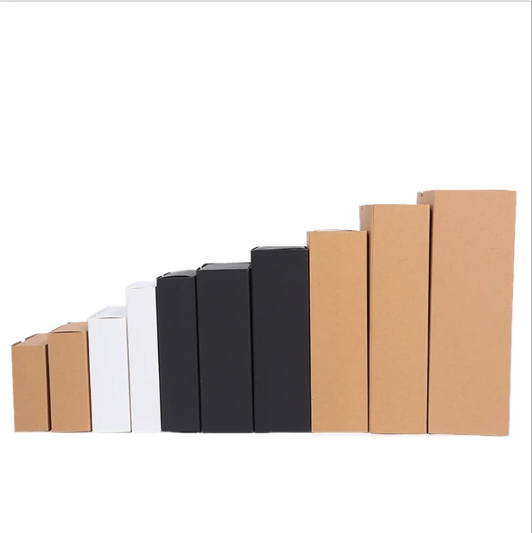 Картонная упаковка 350 г с принтом под заказ простая сборка белая и черная