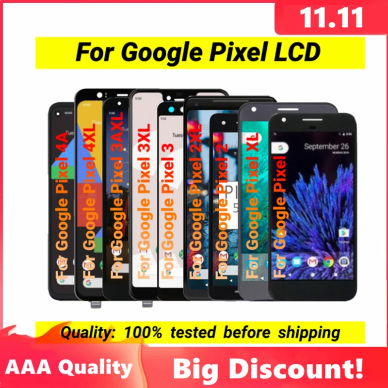 Оригинальный дисплей AMOLED для Google Pixel XL 2 2XL 3 3XL 3A 3AXL 4 4XL 4A 5G 5 ЖК-дисплей сенсорный