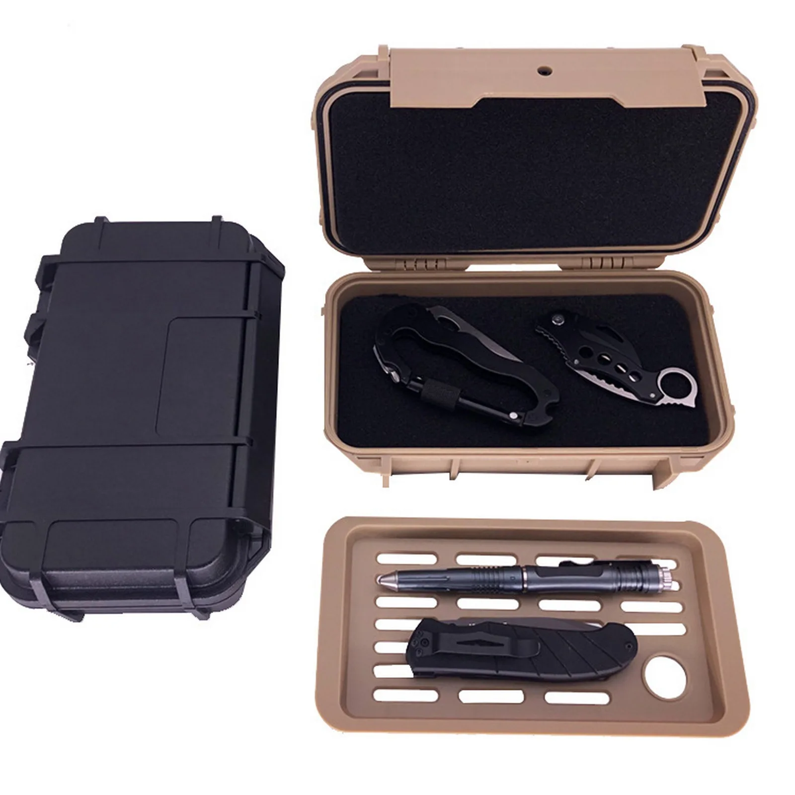 

Double Layer Waterproof Airtight Case Container Outdoor Camping Storage Box Shockproof Wilderness Survival Travel Sealed Box