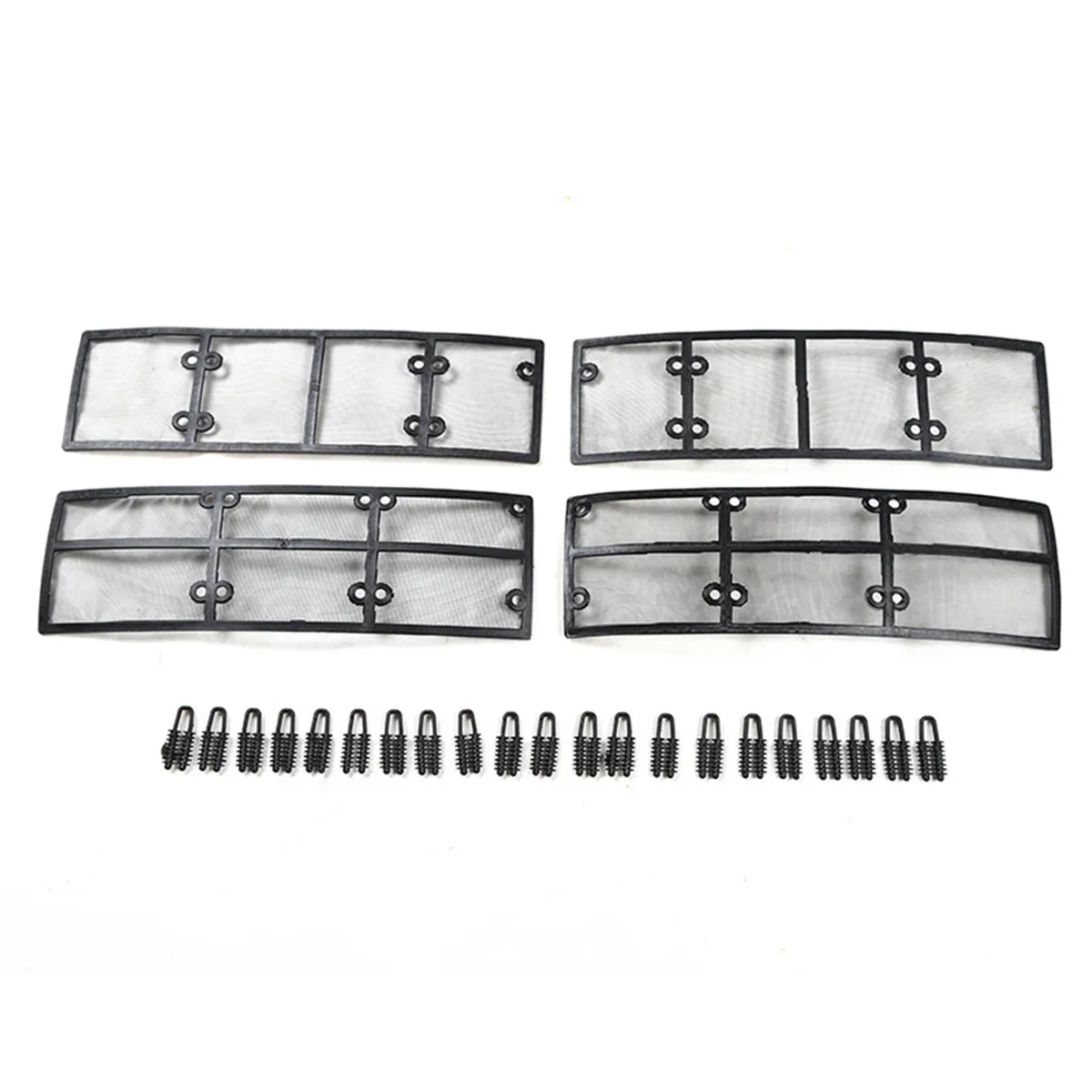 4PCS 4 шт./компл. автомобиля Нержавеющая сталь+ Пластиковая передняя решетка сеткой для Toyota RAV4 аксессуары - Цвет: 4PCS