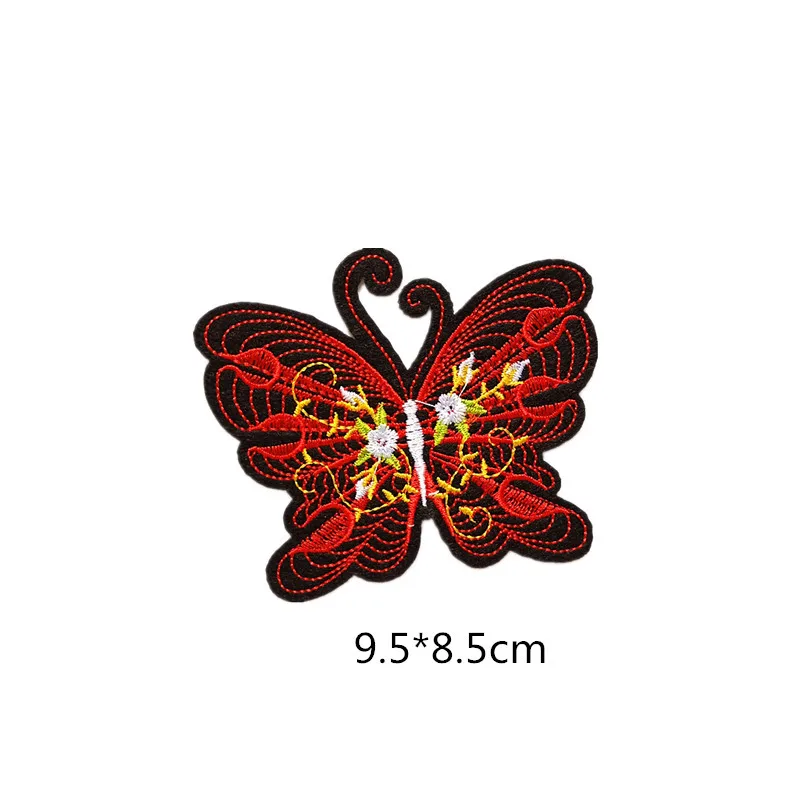 Вышитые тканевые наклейки с вышивкой бабочки значки Мультяшные милые вышитые