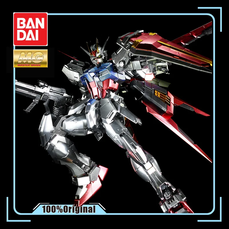 

BANDAI MG 1/100 Metallic Color Strike Gundam Action Toy Figures Assembly Model Children's Gifts