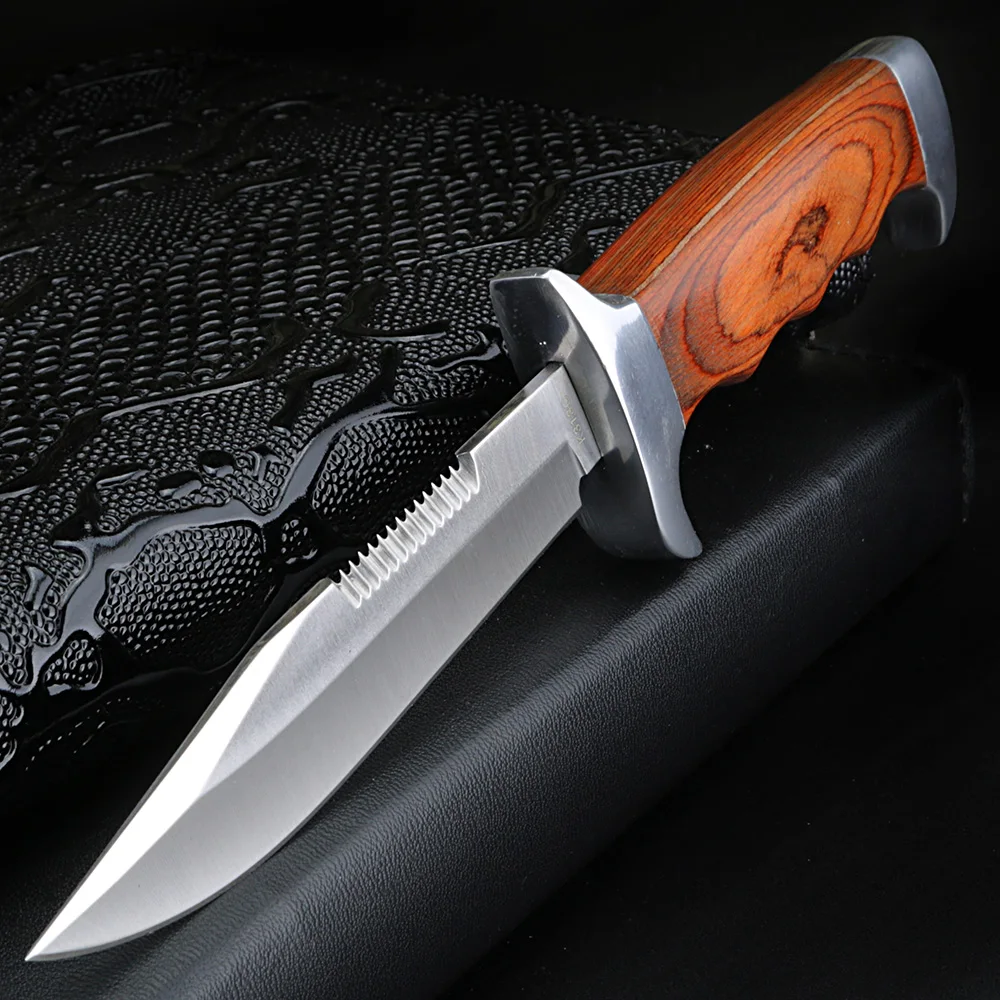 

XUAN FENG high Quality hunting knifes wood handle camping survival tactical fixed knife north american hunting Straight knife