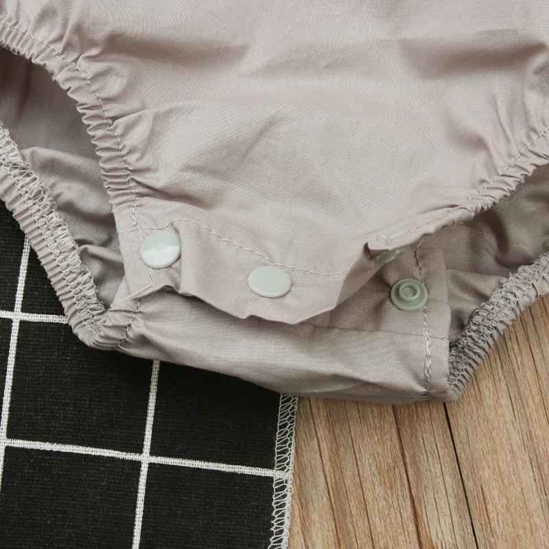 Модная одежда для маленьких девочек комбинезон новорожденных с оборками и