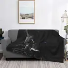 Одеяло с черной пантерой, плюшевое толстое ультратонкое Фланелевое покрывало с рисунком льва, животного, короля, для постельного белья, покрывало для спальни